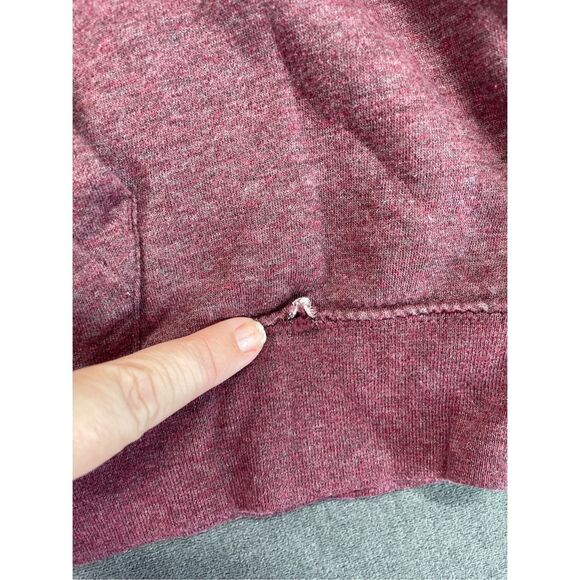 Nike Hoodie Sweatshirt Women XL Marroon Pullover Fleece Logo Kangaroo Pocket - Picture 10 of 12